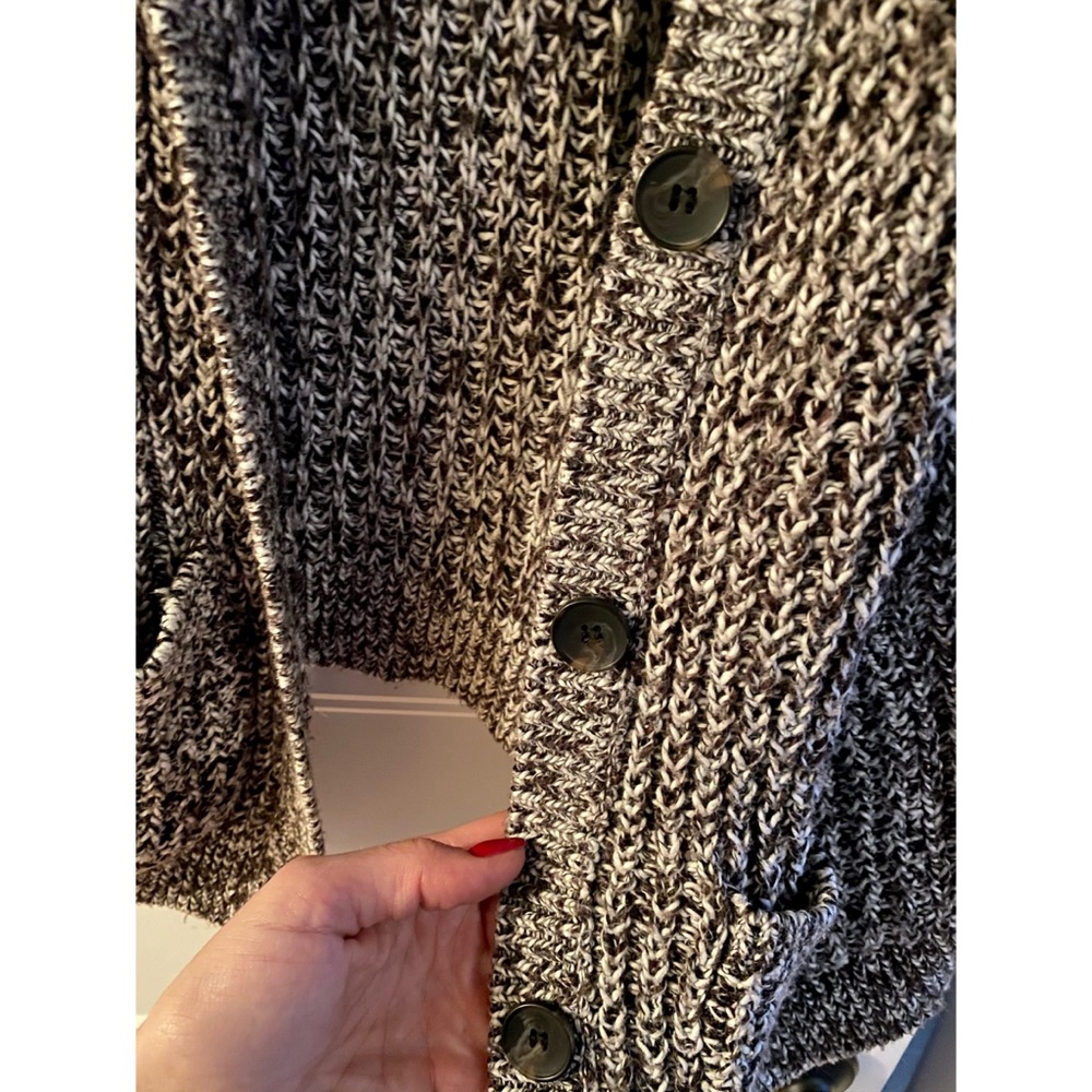 GARAGE black & white marled long cardigan - Picture 2 of 6